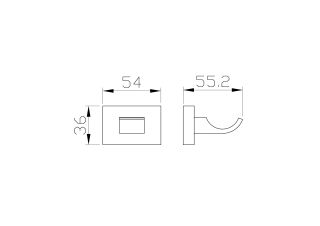 Крючок для ванной Wonzon & Woghand Flat WW-9715 хром